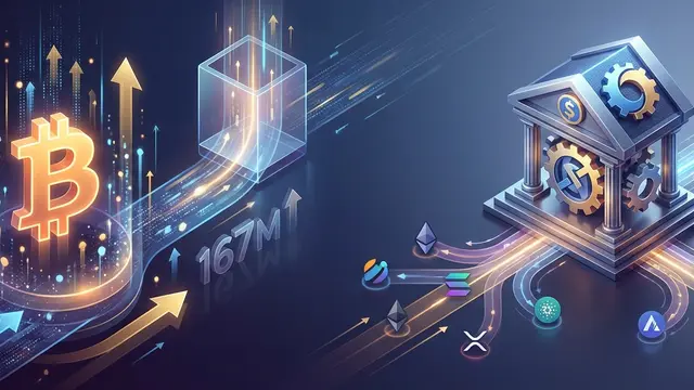 Bitcoin ETFs See $167M Inflows as Goldman Sachs Shifts to Altcoin Products